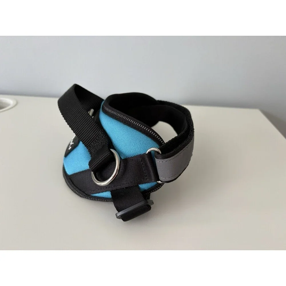 ShawnCo Dog Harness No-Pull Pet Vest 3 Leash Clips Oceanic Blue Reflective Small